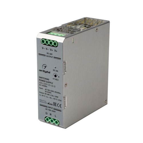 Блок питания ARV-DRP120-48-B 48В 2.5А 120Вт IP20 метал. Arlight 052806