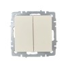 Выключатель проходной 2-кл. СП BRITE ВС10-2-6-БрКр 10А механизм беж. IEK BR-V22-0-10-K10