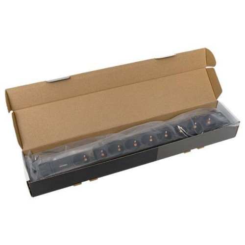 Блок PDU TERACOM PRO 19дюйм 1U 10А/250В 9 роз. Schuko шнур 2м 3х1.5кв.мм вилка C14 корпус пластик че
