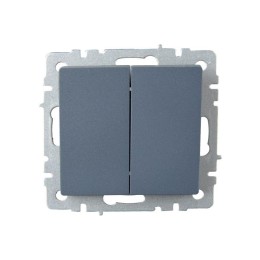 Выключатель проходной 2-кл. СП BRITE ВС10-2-6-БрМ 10А механизм маренго IEK BR-V22-0-10-K35