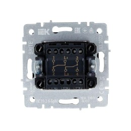 Выключатель проходной 2-кл. СП BRITE ВС10-2-6-БрМ 10А механизм маренго IEK BR-V22-0-10-K35