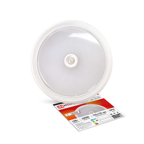 Светильник светодиодный СПБ-2Д-КРУГ 10Вт 4000К 800лм 230В 155мм с датчиком бел. IN HOME 469061202068