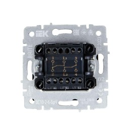 Выключатель проходной 2-кл. СП BRITE ВС10-2-6-БрЧ 10А механизм черн. IEK BR-V22-0-10-K02