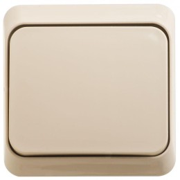 Выключатель кнопочный 1-кл. ОП Этюд 10А IP20 с самовозвратом крем. SE KA10-001K