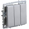 Выключатель 3-кл. СП BRITE ВС10-3-0-БрА 10А механизм алюм. IEK BR-V30-0-10-K47