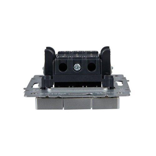 Выключатель 3-кл. СП BRITE ВС10-3-0-БрА 10А механизм алюм. IEK BR-V30-0-10-K47
