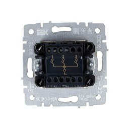 Выключатель 3-кл. СП BRITE ВС10-3-0-БрА 10А механизм алюм. IEK BR-V30-0-10-K47