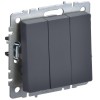 Выключатель 3-кл. СП BRITE ВС10-3-0-БрГ 10А механизм графит IEK BR-V30-0-10-K53