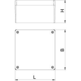 Коробка распределительная 160х160х90мм ALU MX 161609 SGR OBO 2011320