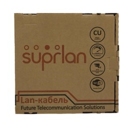 Кабель витая пара UTP кат.5E 2х2хAWG24 solid Cu PE Out. Median (м) SUPRLAN 01-0226-1