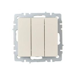 Выключатель 3-кл. СП BRITE ВС10-3-0-БрКр 10А механизм беж. IEK BR-V30-0-10-K10