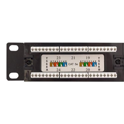 Патч-панель 19дюйм 1U кат.5E UTP неэкранир. 24 порта RJ45 Dual IDC с органайзером TERACOM PRO EKF TR