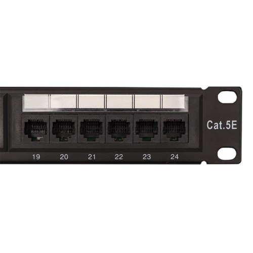 Патч-панель 19дюйм 1U кат.5E UTP неэкранир. 24 порта RJ45 Dual IDC с органайзером TERACOM PRO EKF TR