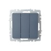 Выключатель 3-кл. СП BRITE ВС10-3-0-БрМ 10А механизм маренго IEK BR-V30-0-10-K35