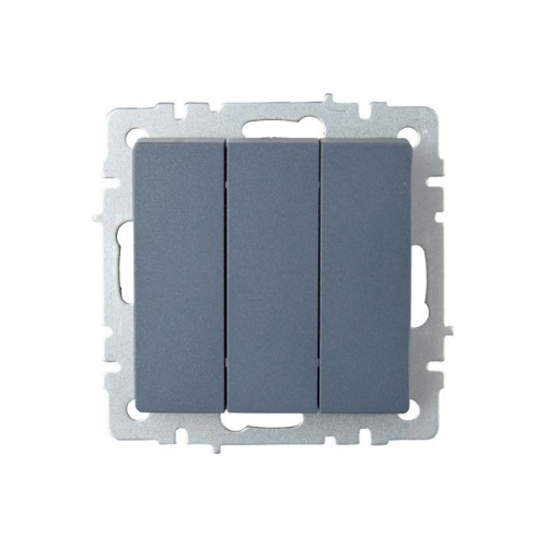Выключатель 3-кл. СП BRITE ВС10-3-0-БрМ 10А механизм маренго IEK BR-V30-0-10-K35
