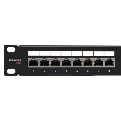Патч-панель 19дюйм 1U кат.5E STP полн. экранир. 24 порта RJ45 Dual IDC с органайзером TERACOM PRO EK