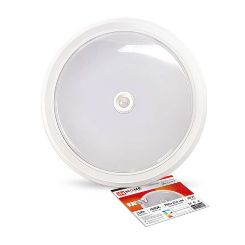 Светильник светодиодный СПБ-2Д-КРУГ 20Вт 4000К 1400лм 230В 250мм с датчиком бел. IN HOME 46906120207