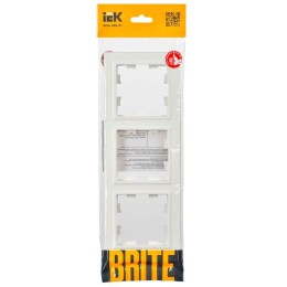 Рамка 3-м BRITE РУ-3-БрБ бел. IEK BR-M32-K01