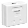 Розетка настенная TERACOM кат.5E неэкранированная 2 порта RJ-45 Dual IDC бел. EKF TRC-WBOX-2RJ45-5EU