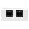 Розетка настенная TERACOM PRO кат.6 неэкранированная 2 порта RJ-45 Dual IDC бел. EKF TRP-WBOX-2RJ45-