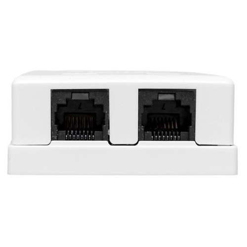 Розетка настенная TERACOM PRO кат.6 неэкранированная 2 порта RJ-45 Dual IDC бел. EKF TRP-WBOX-2RJ45-