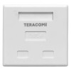 Розетка настенная TERACOM PRO кат.6 неэкранированная 2 порта RJ-45 Dual IDC бел. EKF TRP-WBOX-2RJ45-