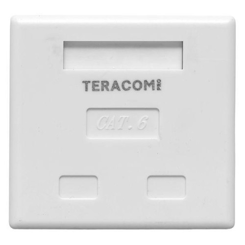 Розетка настенная TERACOM PRO кат.6 неэкранированная 2 порта RJ-45 Dual IDC бел. EKF TRP-WBOX-2RJ45-