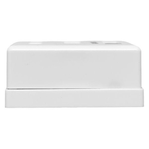 Розетка настенная TERACOM PRO кат.6 неэкранированная 2 порта RJ-45 Dual IDC бел. EKF TRP-WBOX-2RJ45-