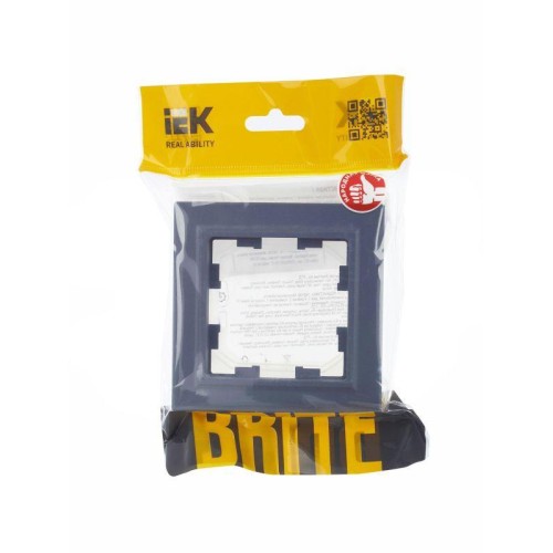 Рамка 1-м IP44 BRITE РУ-1-БрМ-44 маренго IEK BR-M12-44-K35
