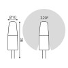 Лампа светодиодная Black 2Вт капсульная 3000К тепл. бел. G4 190лм силикон GAUSS 107707102