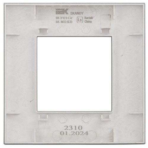 Рамка 1-м SKANDY SK-F01S серебр. IEK SK-M12-K23