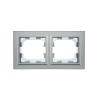 Рамка 2-м IP44 BRITE РУ-2-БрА-44 алюм. IEK BR-M22-44-K47