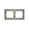 Рамка 2-м IP44 BRITE РУ-2-БрА-44 алюм. IEK BR-M22-44-K47