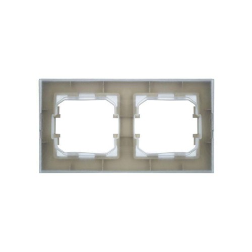 Рамка 2-м IP44 BRITE РУ-2-БрА-44 алюм. IEK BR-M22-44-K47