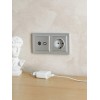 Рамка 2-м IP44 BRITE РУ-2-БрА-44 алюм. IEK BR-M22-44-K47