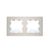 Рамка 2-м IP44 BRITE РУ-2-БрЖ-44 жемчуж. IEK BR-M22-44-K36