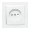 Розетка 1-м СП Минск 10А IP20 без заземл. защ. шторки бел. Basic EKF ERR10-022-100