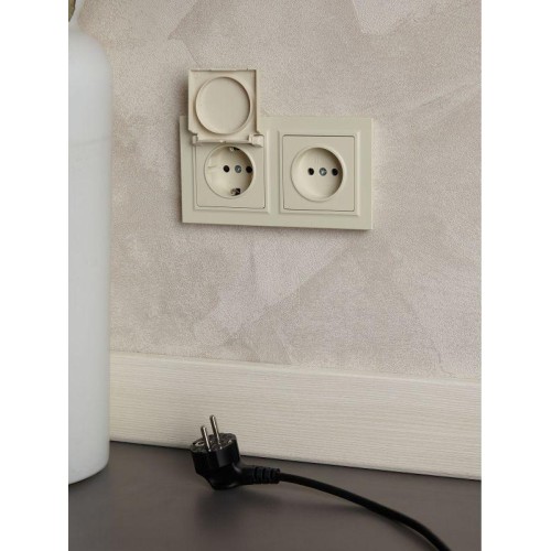 Рамка 2-м IP44 BRITE РУ-2-БрКр-44 беж. IEK BR-M22-44-K10