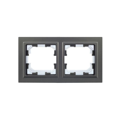 Рамка 2-м IP44 BRITE РУ-2-БрС-44 сталь IEK BR-M22-44-K46