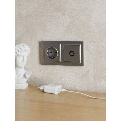Рамка 2-м IP44 BRITE РУ-2-БрС-44 сталь IEK BR-M22-44-K46