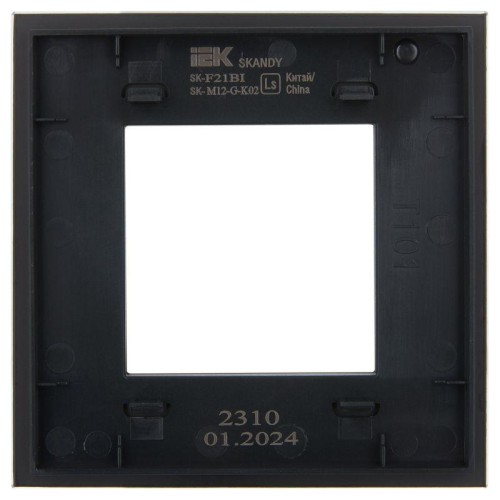Рамка 1-м SKANDY SK-F21Bl стекло черн. IEK SK-M12-G-K02