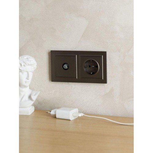 Рамка 2-м IP44 BRITE РУ-2-БрТБ-44 бронза IEK BR-M22-44-K45