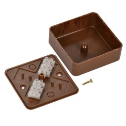Коробка распаячная ОП 75х75х28 IP20 КМ41216-05 (6 клем. 6кв.мм) дуб IEK UKO10-075-075-028-K24