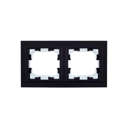 Рамка 2-м IP44 BRITE РУ-2-БрЧ-44 черн. IEK BR-M22-44-K02