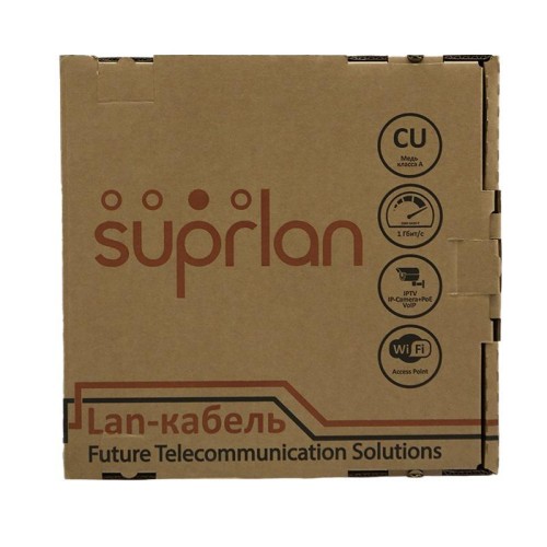 Кабель витая пара UTP кат.5E 2х2хAWG24 solid Cu LSZH нг(А)-HF In. Standard (м) SUPRLAN 01-0231-1