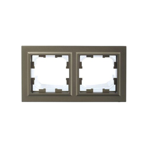 Рамка 2-м IP44 BRITE РУ-2-БрШ-44 шампань IEK BR-M22-44-K37