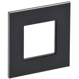 Рамка 1-м SKANDY SK-F31Bl металл черн. IEK SK-M12-M-K02
