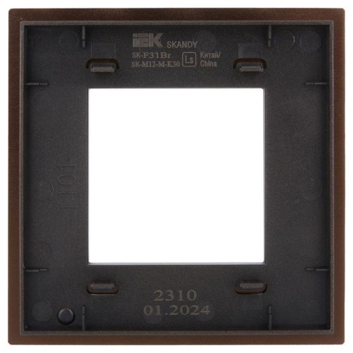Рамка 1-м SKANDY SK-F31Br металл шоколад IEK SK-M12-M-K30