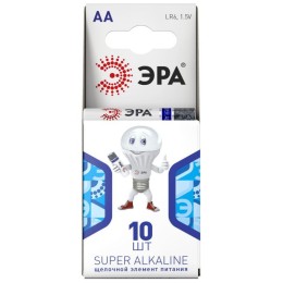 Элемент питания алкалиновый AA/LR6 LR6-10BL компактный (блист.10шт) Эра C0042878