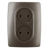 Розетка 2-м СП Эра12 12-2107-13 16А IP20 16AX 250В 2х2P бронз. Эра Б0031245